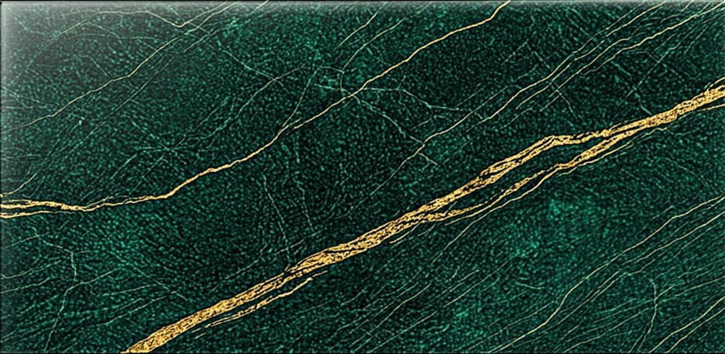Marbre émeraude veiné d’or