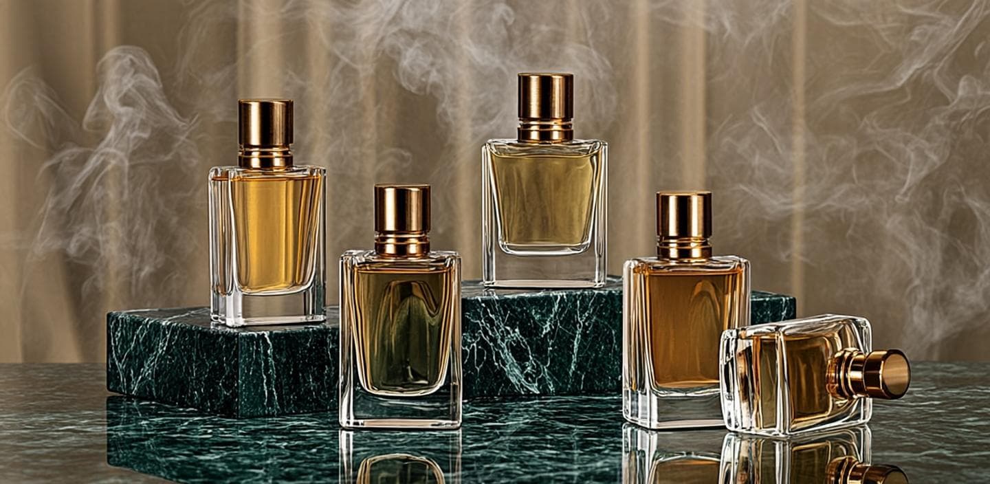 Parfums au cristal et encens