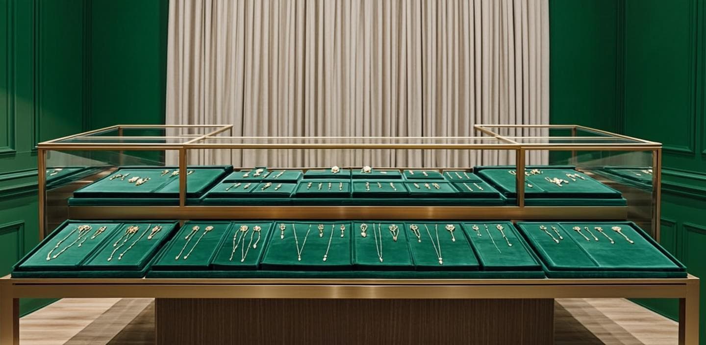 Vitrine dorée de la Maison