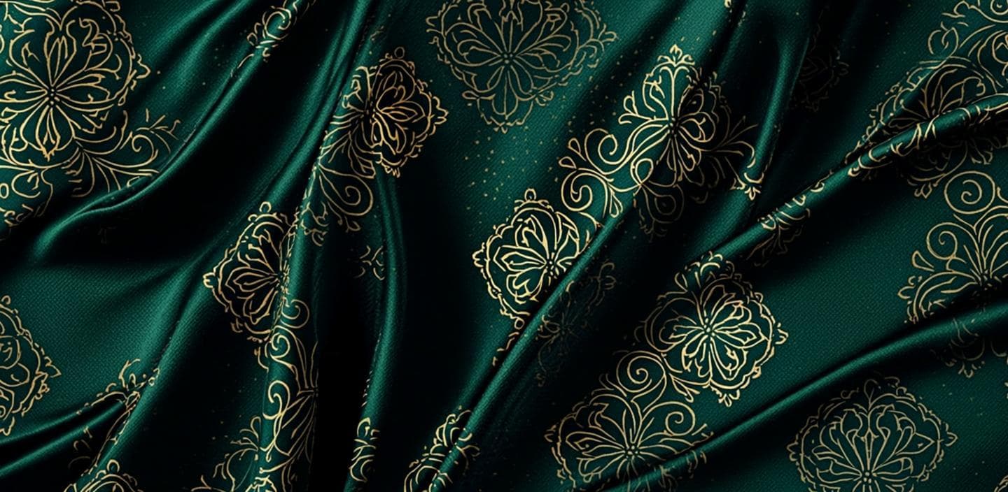 Motif arabesque brodé