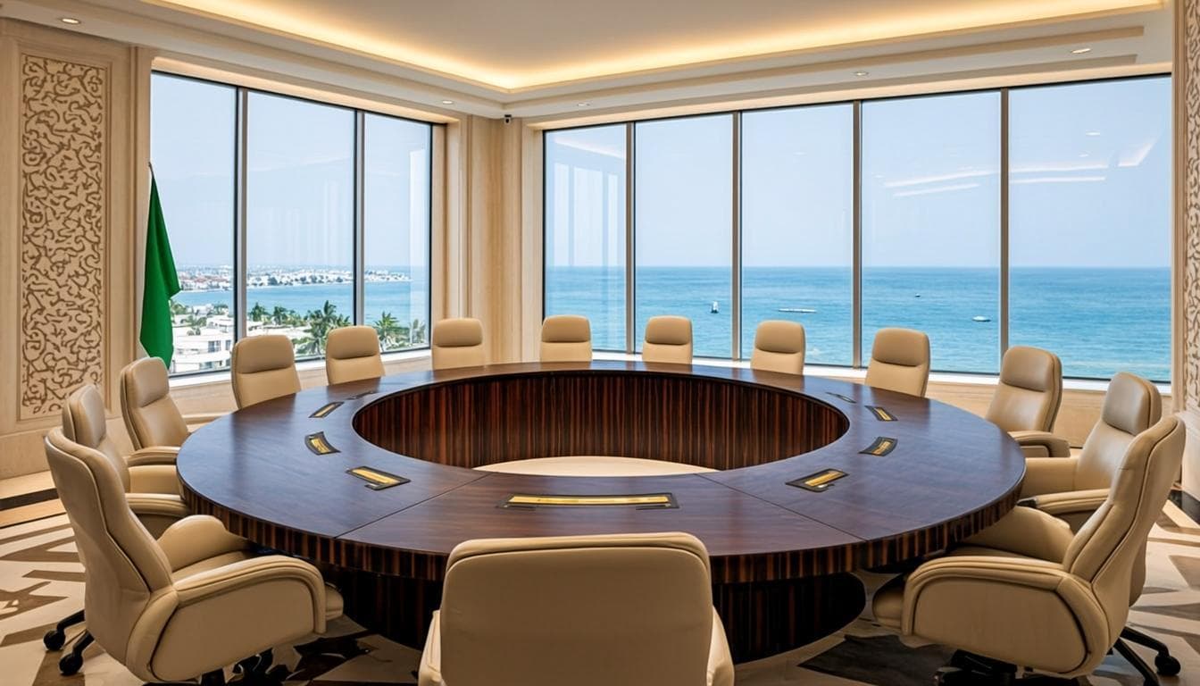 Salle du conseil face à la mer
