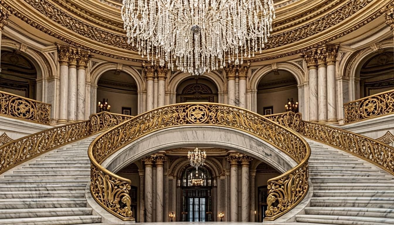 Escalier suspendu du dôme