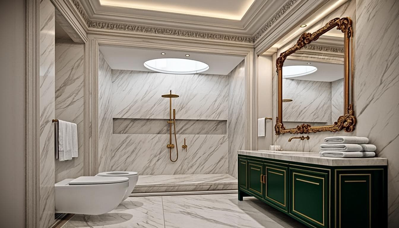 Salle de bains ivoire