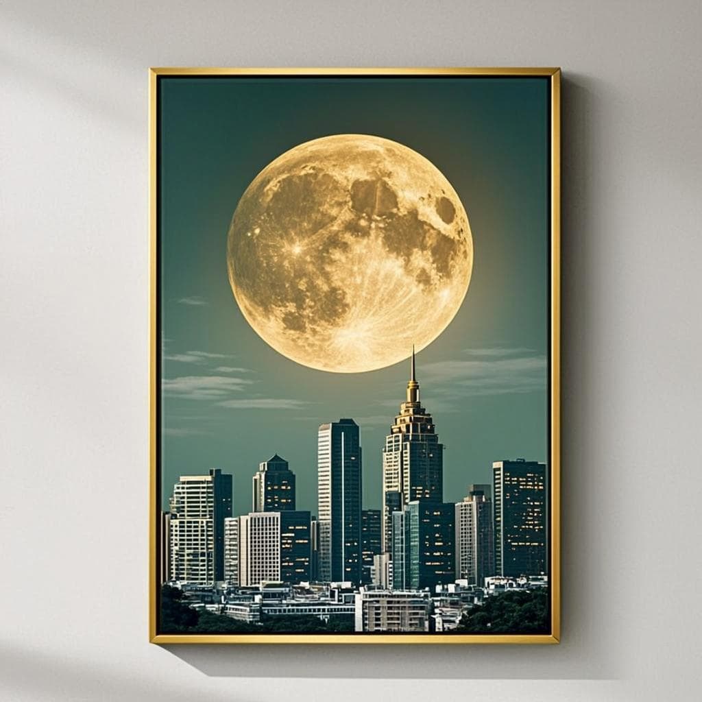 Affiche Lune Dorée