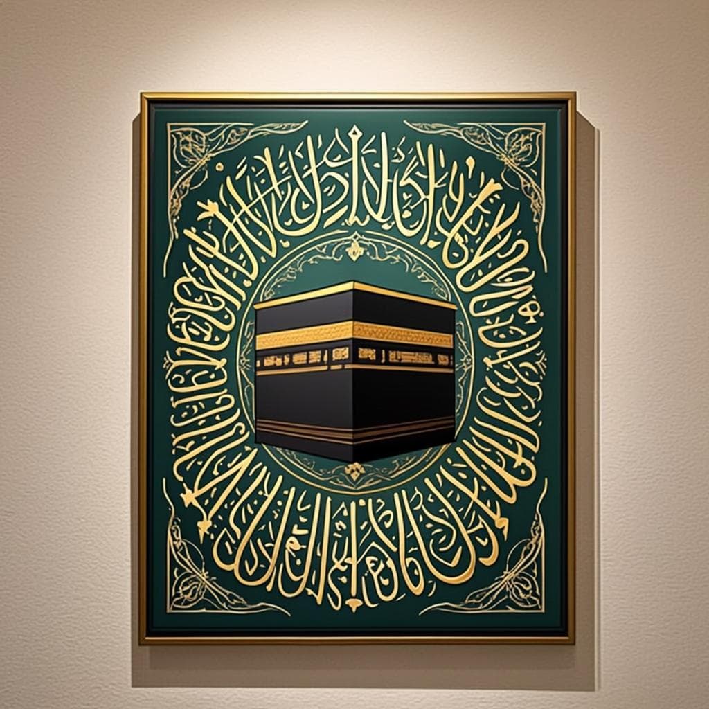 Affiche Calligraphiée Dorée — Vision Islamique Saoudienne