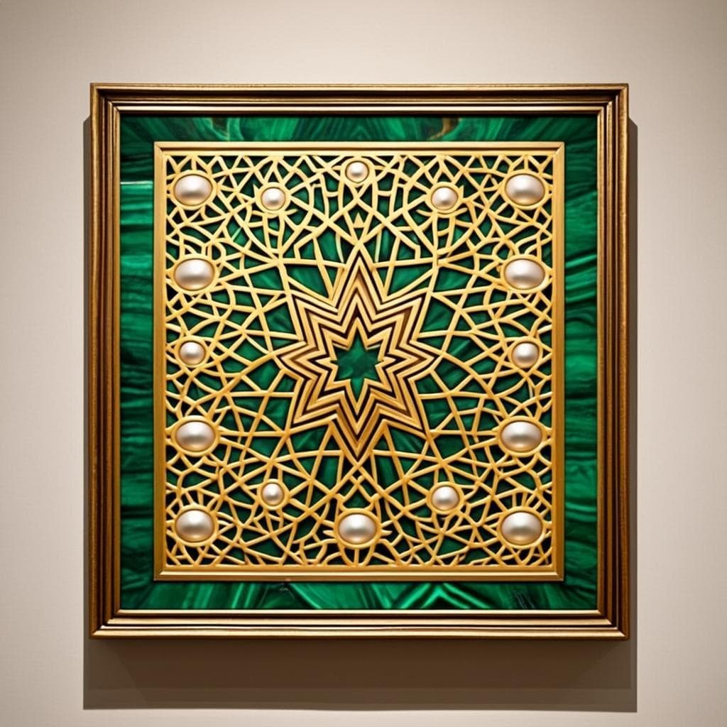 Art Mural Émeraude — Vision Islamique Saoudienne