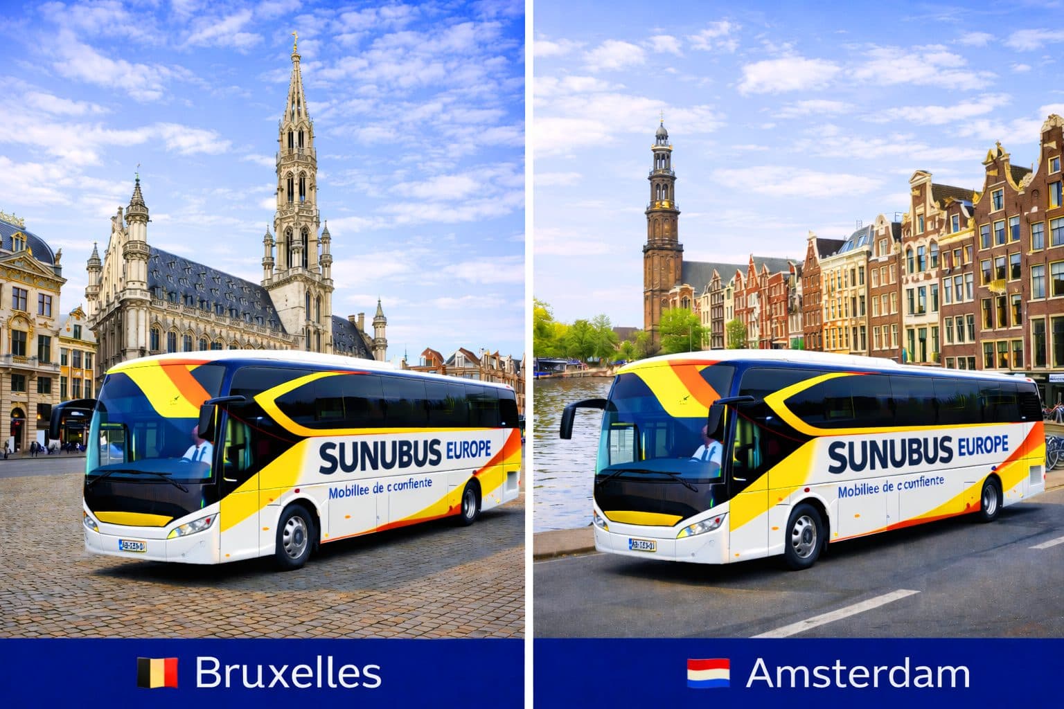 SUNUBUS EUROPE — Bruxelles · Amsterdam — photo officielle SUNUBUS